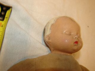 VINTAGE COMPOSITION HEAD ARMS LEGS DOLL BABY MARKED ALEXANDER 12 IN PARTS REPAIR 4