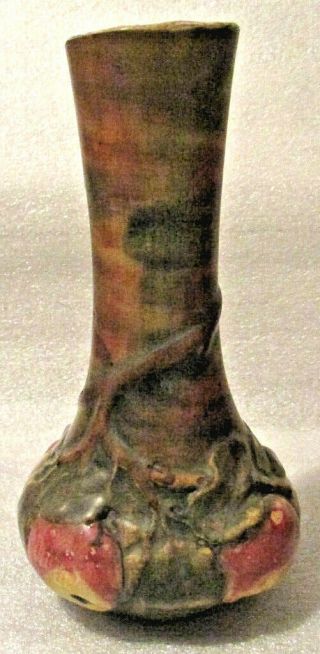 Antique Weller Art Pottery Baldin Apple Vase Circa 1915 - 8639