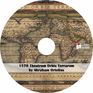 1570 Theatrum Orbis Terrarum By Abraham Ortelius - 53 Maps On Cd - Modern Atlas