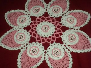 Revise Vintage Cotton Handmade Crochet Lace Doily Code:874b