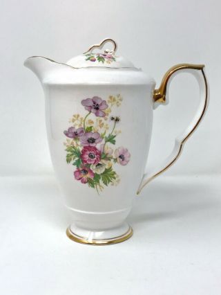 Antique Henley Royal Stafford Bone China Floral Tea Pot Pitcher Made In England