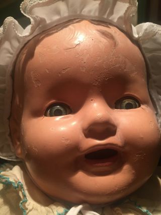 Large Unmarked Vintage Composition Baby Doll 26 "