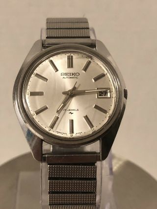 Vintage Men ' s Seiko Watch Automatic 7005 - 8027 Silver Dial 2