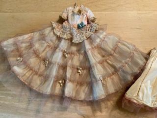 Vintage Pink Formal Doll Dress & Slip For Vintage Doll - Sweet Sue?,  R&b? Or Other