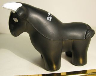 FOAM RUBBER BULL BLACK MERRILL LYNCH WITH LOGO ADVERTISING COLLECTIBLE 2