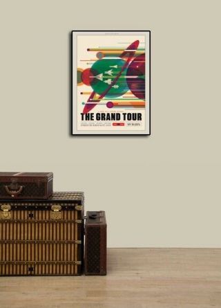 “Grand Tour of the Solar System” Space Exploration Retro Travel Poster - 18x24 3