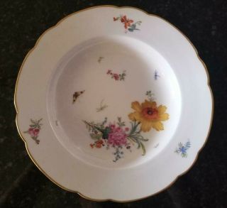 Kpm Berlin Antique Porcelain Gold Rimmed Bowl From Early 1900 