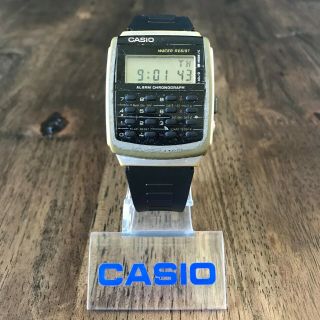 Vintage 1984 Casio Ca - 56 Digital Calculator Watch,  Module 437,  Alarm Chronograph