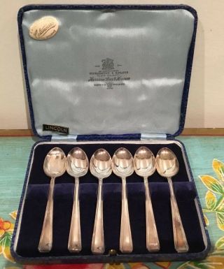 Harrison Bros & Howson Sheffield Epns Ai Antique/vintage Silver Plated Spoon Set
