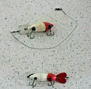 Two Vintage Red/white Fishing Lures