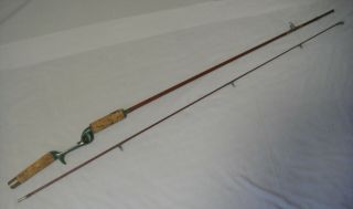 Vintage Wright Mcgill Eagle Claw Denco 1365 6.  5 - Ft Fiberglass Bait Casting Rod