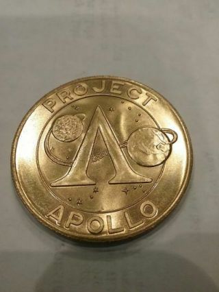 Apollo 11 Project Nasa Token Coin Medal Medallion.