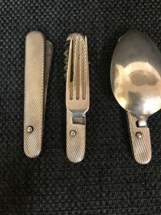 C 1890s Louis Kuppenheim Cased Solid Silver / Campaign Cutlery Set