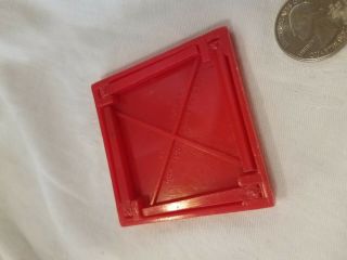 VINTAGE 1950 ' S Red Plastic RENWAL Dollhouse Furniture FOLDING CARD TABLE 4