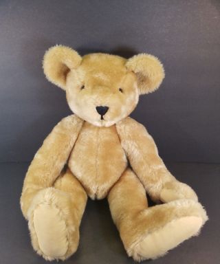 Vintage 18 " Plush Fully Jointed Teddy Bear With Pivoting Head