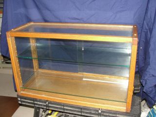 Table Top Oak and Glass Display Case 2