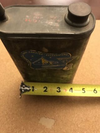 Vintage Camp Stove Cavog Fuel Can Made In Western Germany