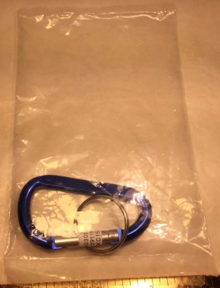 MERRILL LYNCH BLUE KEY RING KEYCHAIN CARABINER WITH BULL LOGO (NOT FOR CLIMBING) 3