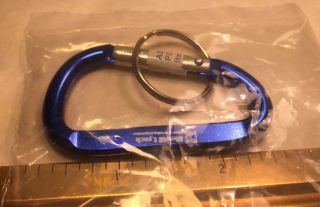 MERRILL LYNCH BLUE KEY RING KEYCHAIN CARABINER WITH BULL LOGO (NOT FOR CLIMBING) 5