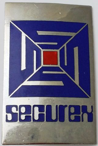 Vintage Securex Screw - Back Pin Badge By W.  Scully,  Montreal,  Canada