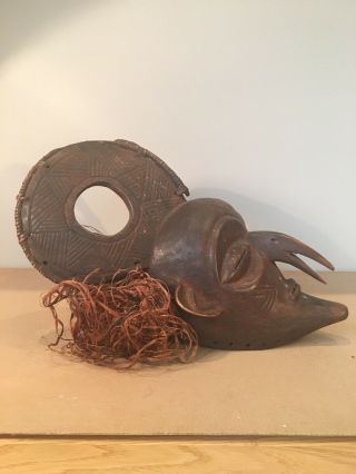 Hand Carved African Mask - Chokwe Tribe - Congo - Angola Border