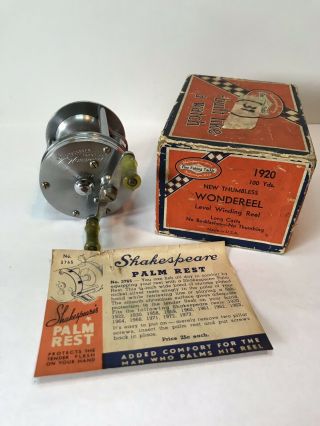 Vintage Shakespeare Wondereel 1920 Fishing/cast Reel W/box