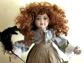 Cinnamon Witch Porcelain Doll Ooak Wiccan Heirloom Gothic Herbalist W/extras