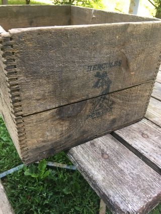 Vintage Hercules Powder Co High Explosives Dynamite TNT Wood Box Wooden Crate 4
