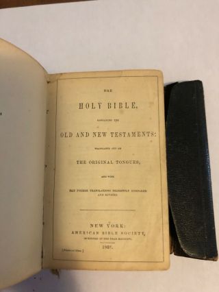 Antique 1868 The Holy Bible Tongues York American Bible Society