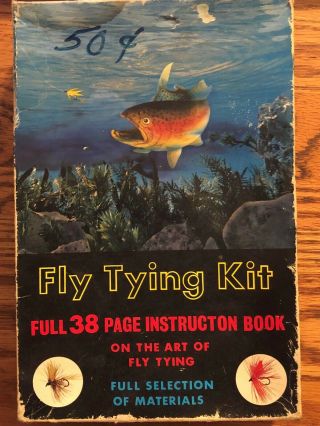 Fly Tying Kit W/ Book & Everything But The Glue Is Solid And Need More Hooks