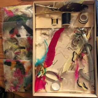 Fly Tying Kit w/ Book & everything but the glue is solid and need more hooks 2