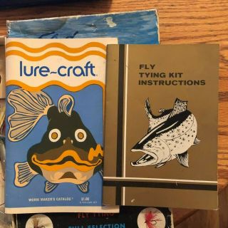 Fly Tying Kit w/ Book & everything but the glue is solid and need more hooks 3