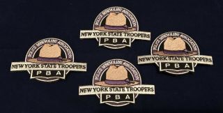 4 York State Police Troopers Pba Patches