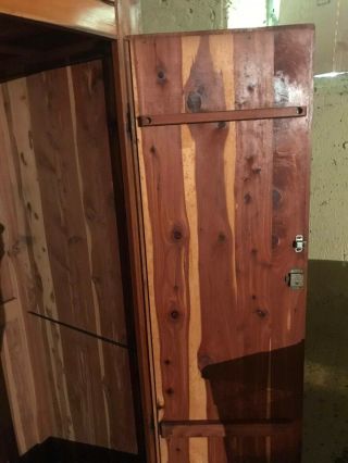 Antique All Wood Cedar Closet Armoire Wardrobe 1950 ' s near 4