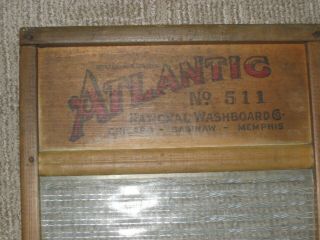 Atlantic No.  511 National Washboard Co.  Glass Washboard 3