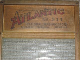 Atlantic No.  511 National Washboard Co.  Glass Washboard 4