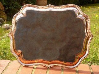 QUALITY HAND DECORATED COPPER SERVING TRAY 5