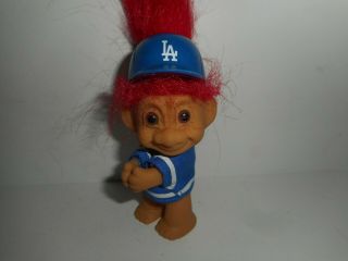 Vintage Los Angeles Dodgers Russ Troll Doll Gripper 3.  5 