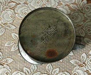 Antique Tin Measuring Cup 1 Quart Qt.  Collectible Kitchenware Vintage 4