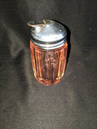 Vintage Antique Pink Depression Glass Sugar Shaker Dispenser Pat.  No.  1859109