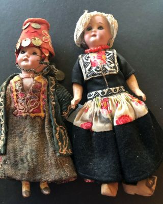 23 Antique/vintage International Dolls In Costume - Dutch & India