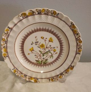 4 Dinner Plates Antique Vintage Copeland Spode Buttercup Made In England 2
