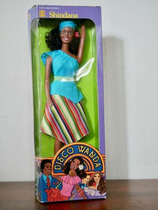 1978 Disco Wanda Doll Shindana Toys Barbie Size Vintage Nrfb African American