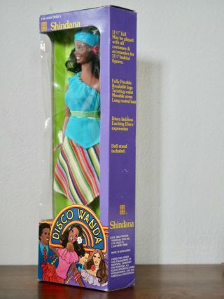 1978 Disco Wanda Doll Shindana Toys Barbie size Vintage NRFB African American 7