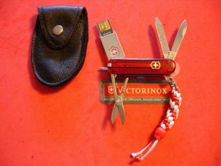 Ntsa Swiss Army Victorinox Pocket Knife Swiss Memory 32gb Pen & Handmade Case