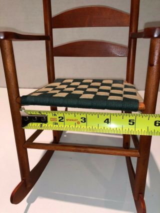 VINTAGE DOLL BEAR ROCKING CHAIR SHAKER STYLE WOVEN SEAT DECORATIVE ITEM 45 OFF 7