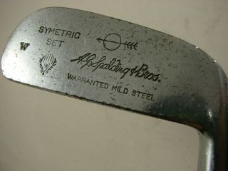 Antique Golf A G Spalding Symetric Set Mild Steel 11 Putter Hickory Shaft 33.  5