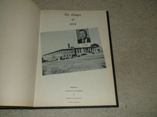 1954 Vincent High School Year book Vincent,  Alabama the Stinger 2