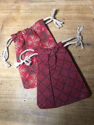 2 Primitive Farmhouse Seed Keeping Bags - Best Red 1800 