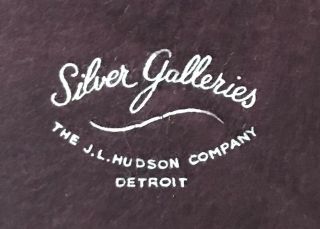 Silver Galleries J.  L.  Hudson Co Anti - Tarnish Sterling Cloth Storage Bag USA 2